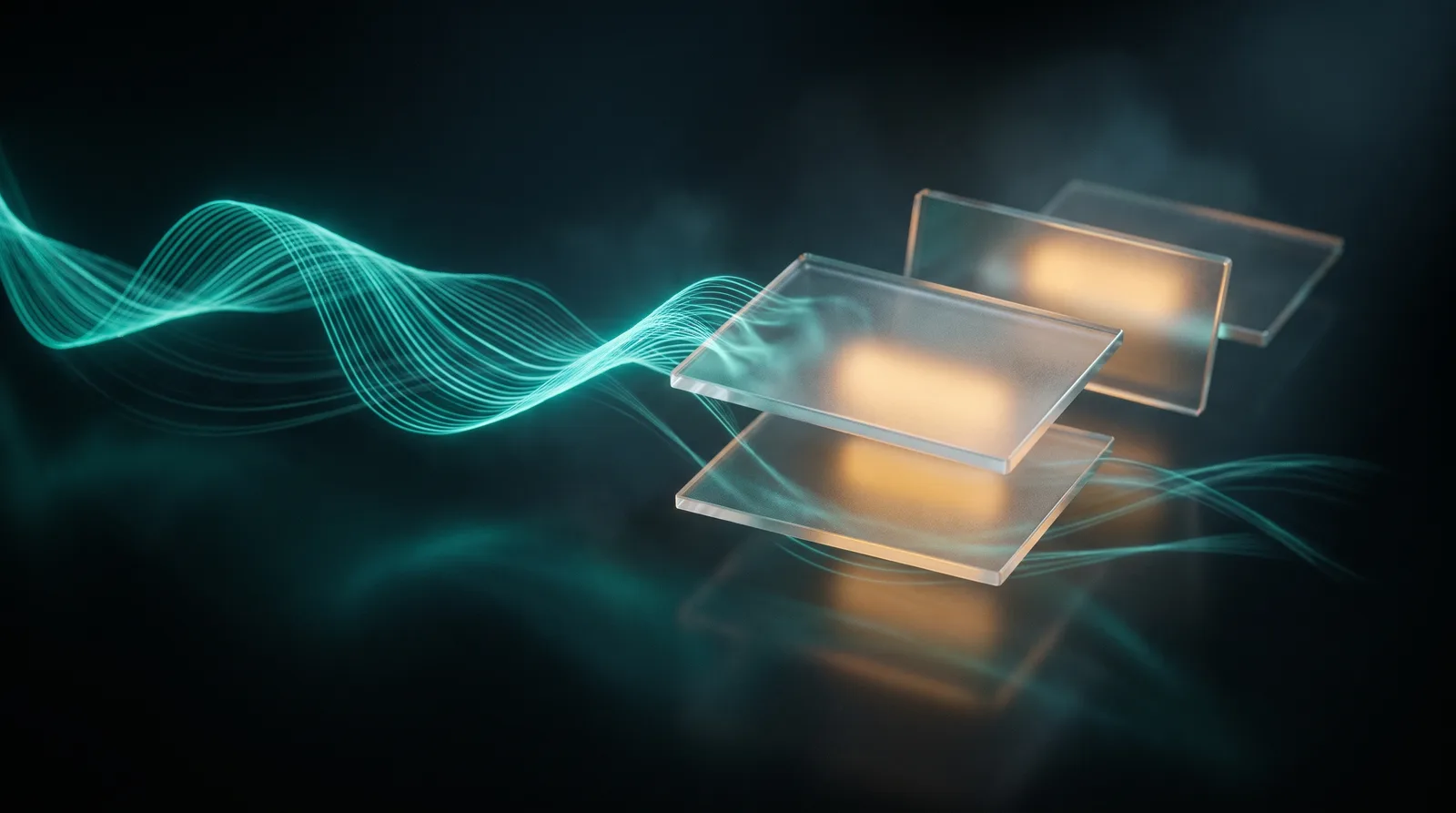 Abstract render of speech becoming structured answer cards